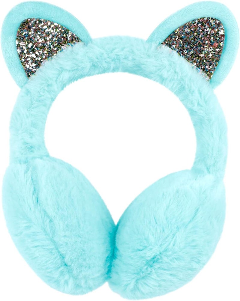 CHUANGLI Winter Warm Cat Ear Muffs for Women Girls Cute Catear Earmuff Ladies Headband Faux Fur Earmuffs Plush Ear Warmers - Image 1
